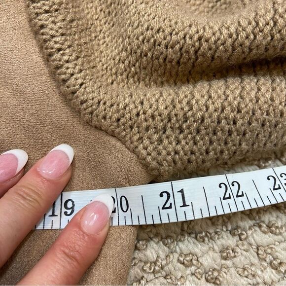 Ladies Hazel Brand Gia Faux Suede and Knit Waterfall Cardigan Size Large - Picture 8 of 12